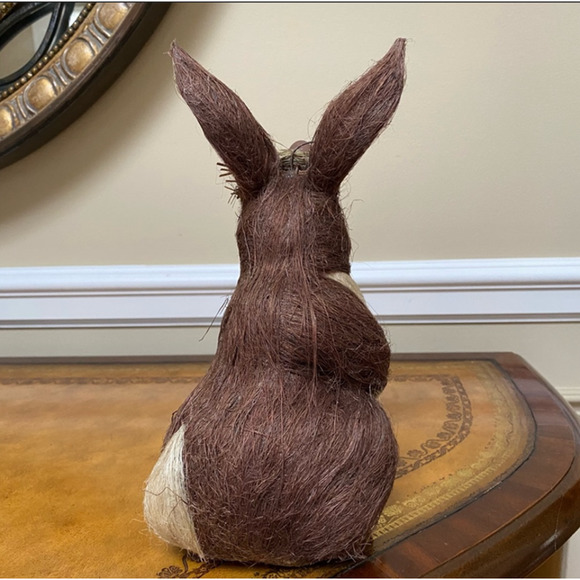 Coconut Hair Brown Easter Bunny Rabbit 11" - Picture 2 of 6